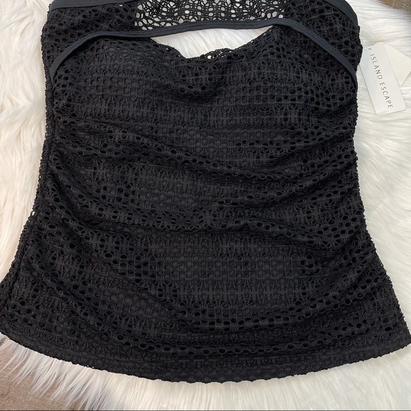 NWT Island Escape Crochet High Neck Tankini - Picture 4 of 13